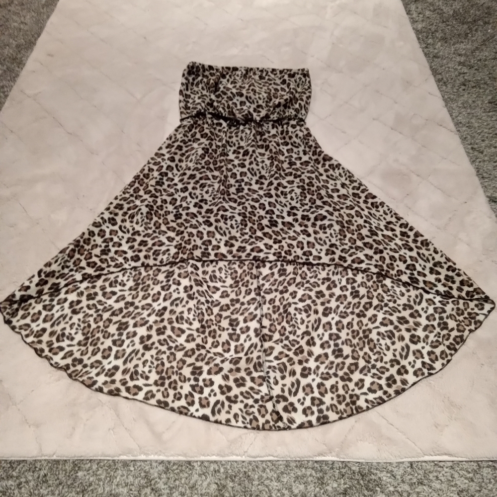 Leopard Strapless Dress